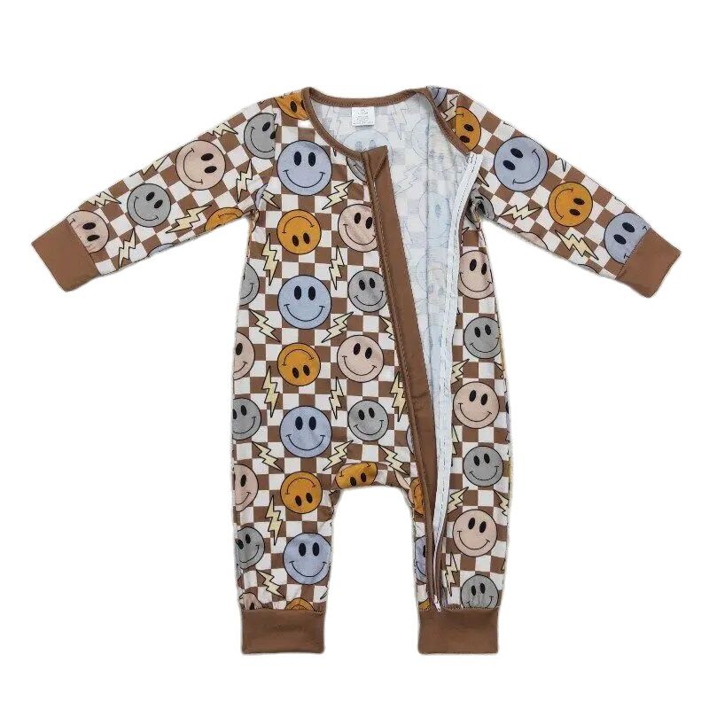 Winter Clothing Wholesale - رومبير بسحاب بني متقلب للأطفال ،