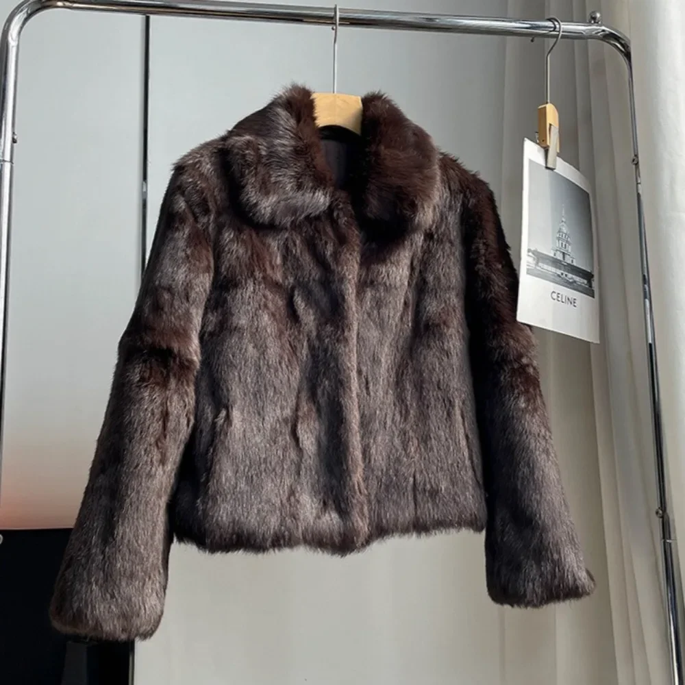 Winter Clothing Wholesale - معطف فرو الأرنب الطبيعي المرأة الجديدة