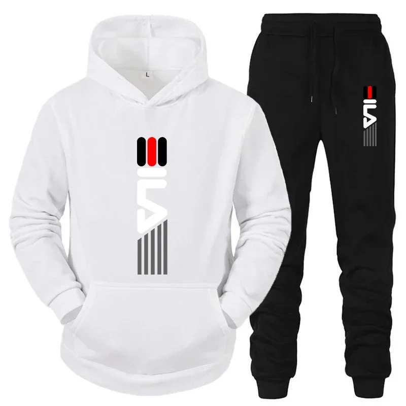Fleece Hoodie Lined - بدلة رياضية رجالية مكونة من قطعتين: