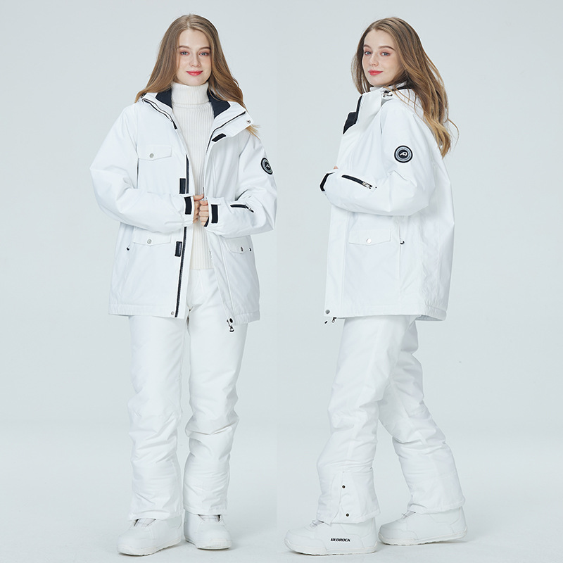 Ski Pants Waterproof - بدلة تزلج بيضاء نقية 10 قيراط