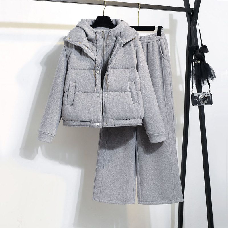 Fleece Hoodie Lined - طقم هودي نسائي شتوي مبطن بالصوف