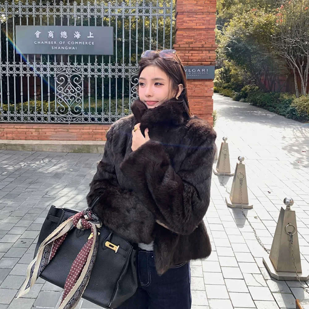 معطف فرو الأرنب الطبيعي المرأة - مراجعة Winter Clothing Wholesale وسعره