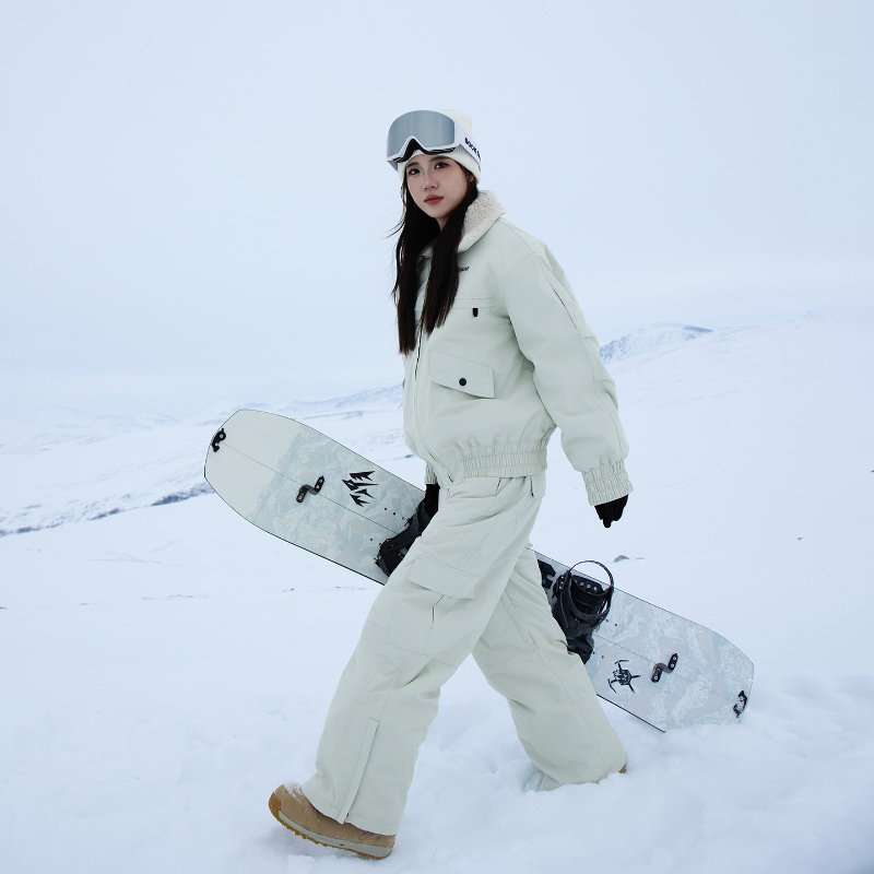 طقم جاكيت وبنطلون تزلج نسائي ج - مراجعة Ski Pants Waterproof وسعره
