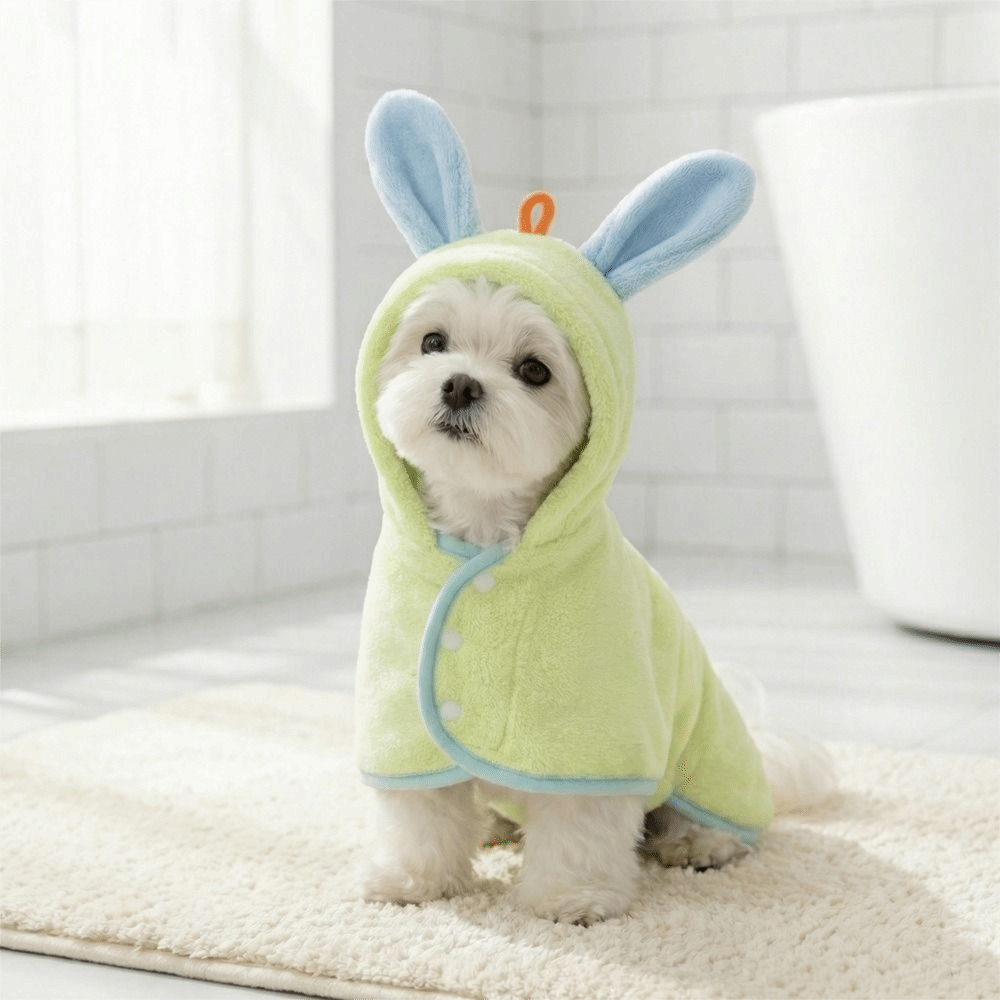 روب استحمام للكلاب فائق الامتص - مراجعة Fleece Hoodie Lined وسعره