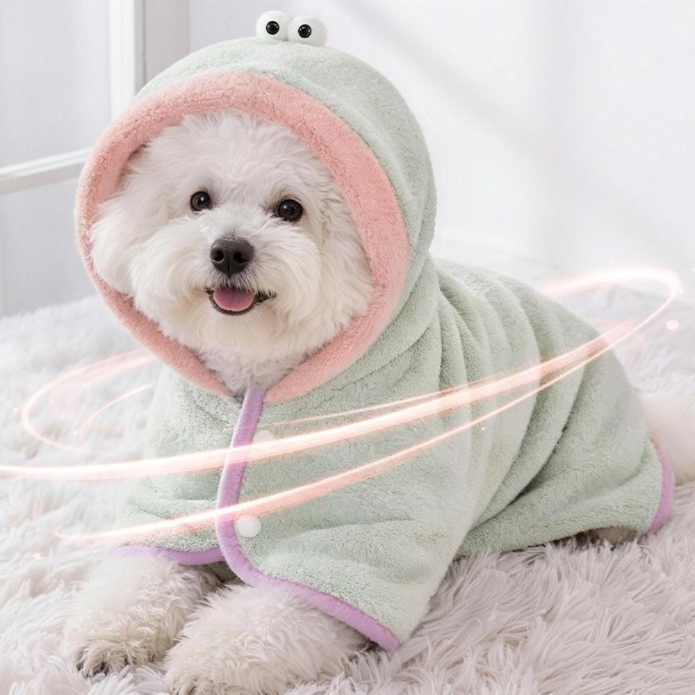 روب استحمام للكلاب فائق الامتص - مراجعة Fleece Hoodie Lined وسعره
