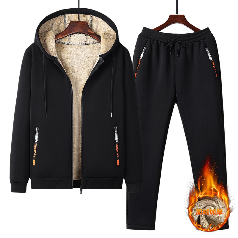 بدلة رياضية رجالية مبطنة بصوف  - مراجعة Fleece Hoodie Lined وسعره