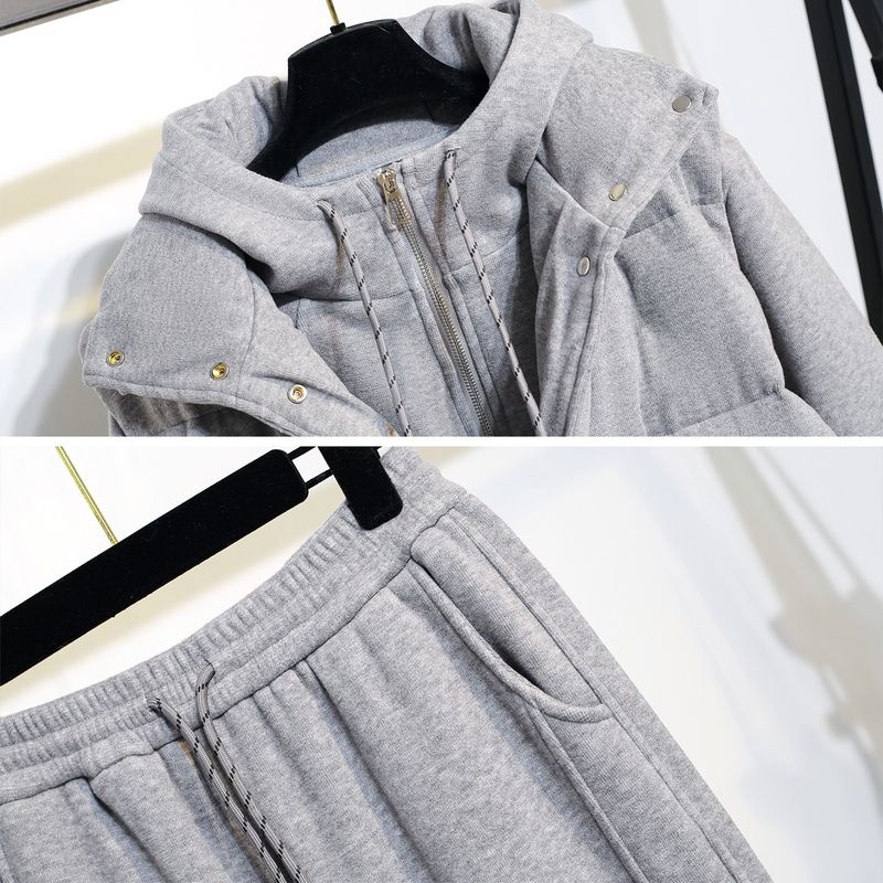 طقم هودي نسائي شتوي مبطن بالصو - مراجعة Fleece Hoodie Lined وسعره
